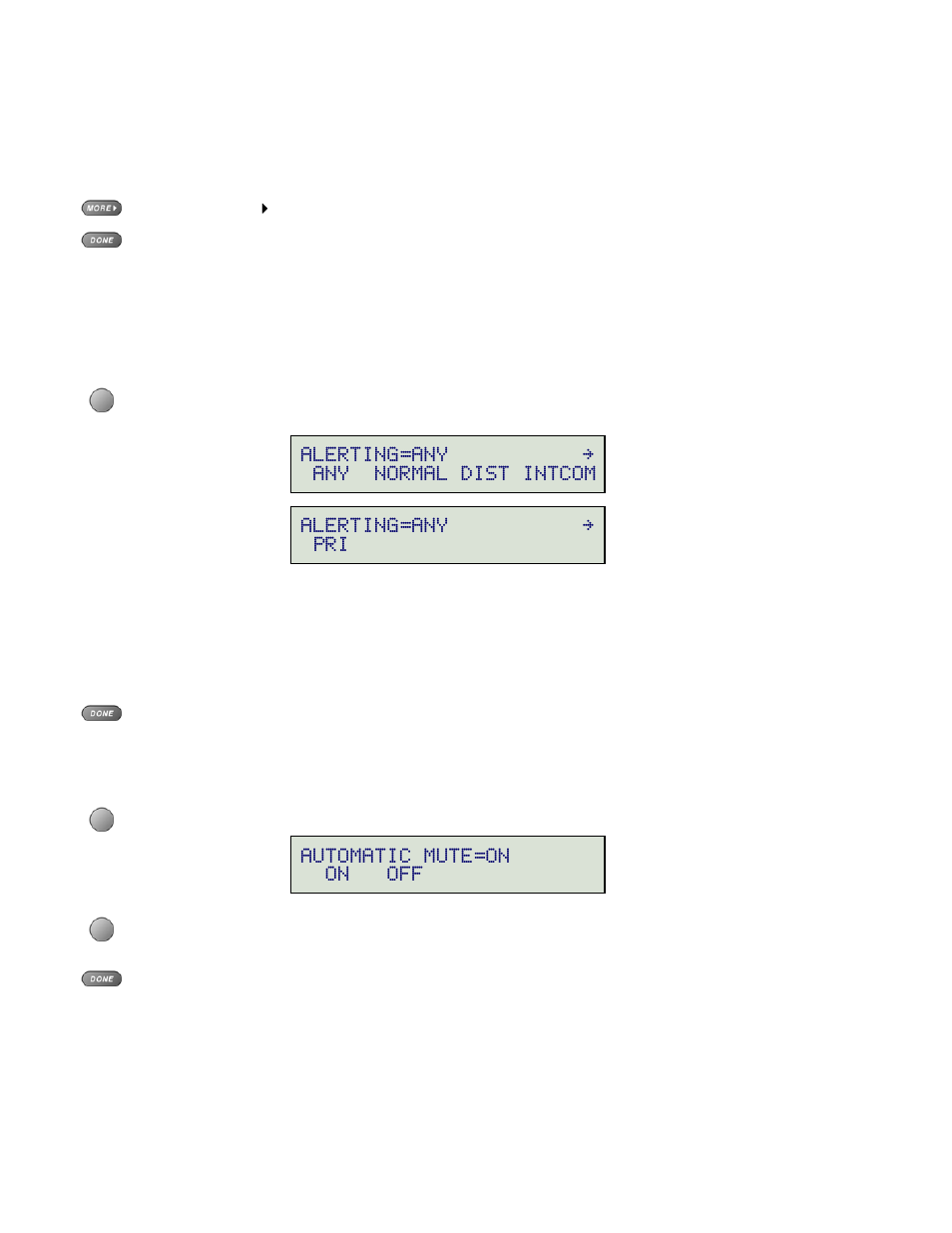 Selecting alerting patterns, Automatic muting | Teo 8610 ISDN Phone Installation User Manual | Page 30 / 52