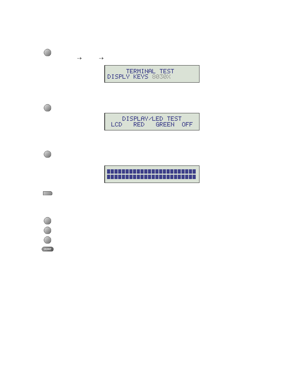 Test, Display and led indicators | Teo 8610 ISDN Phone Installation User Manual | Page 35 / 52