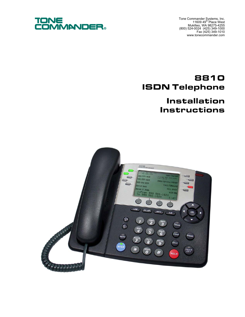 Teo 8810 ISDN Phone Installation User Manual | 58 pages