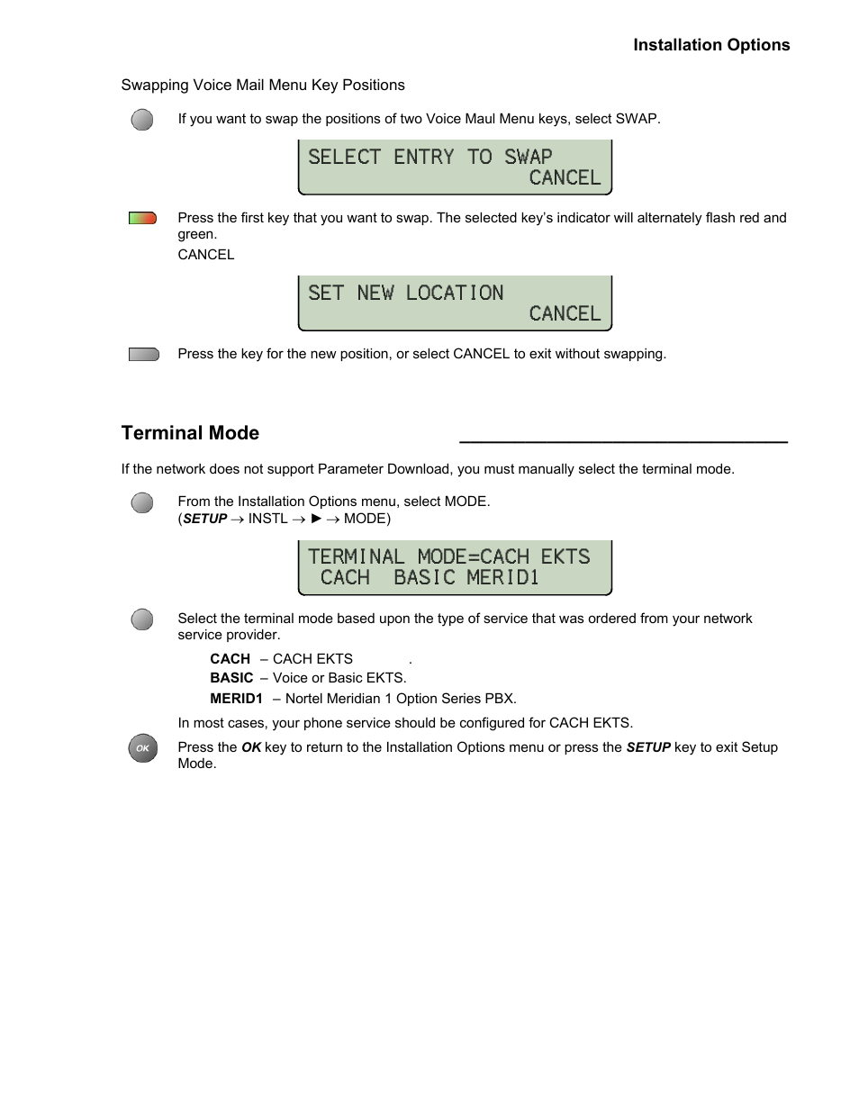 Terminal mode (national isdn only) | Teo 8810 ISDN Phone Installation User Manual | Page 31 / 58