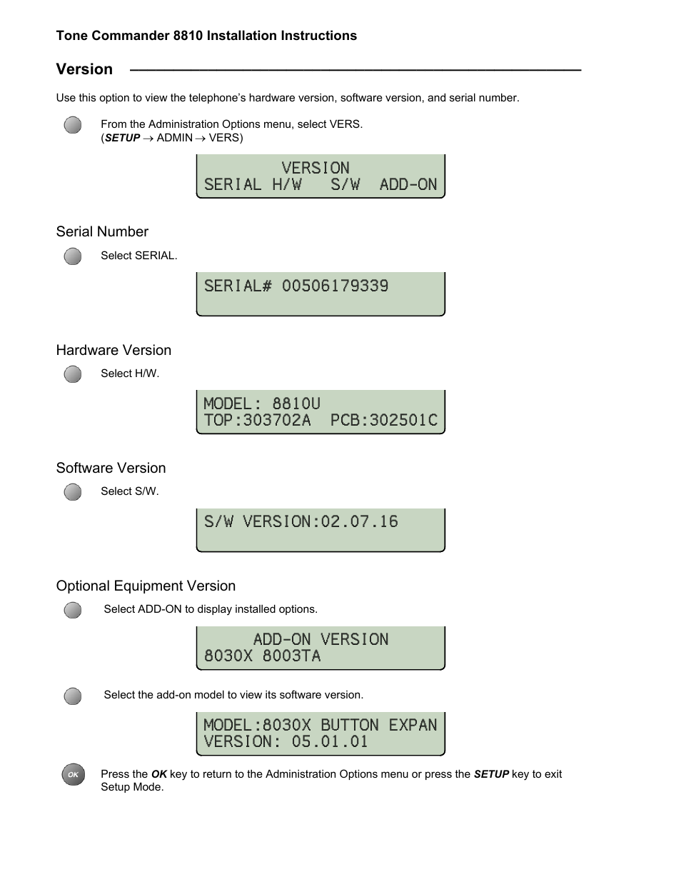Version | Teo 8810 ISDN Phone Installation User Manual | Page 40 / 58