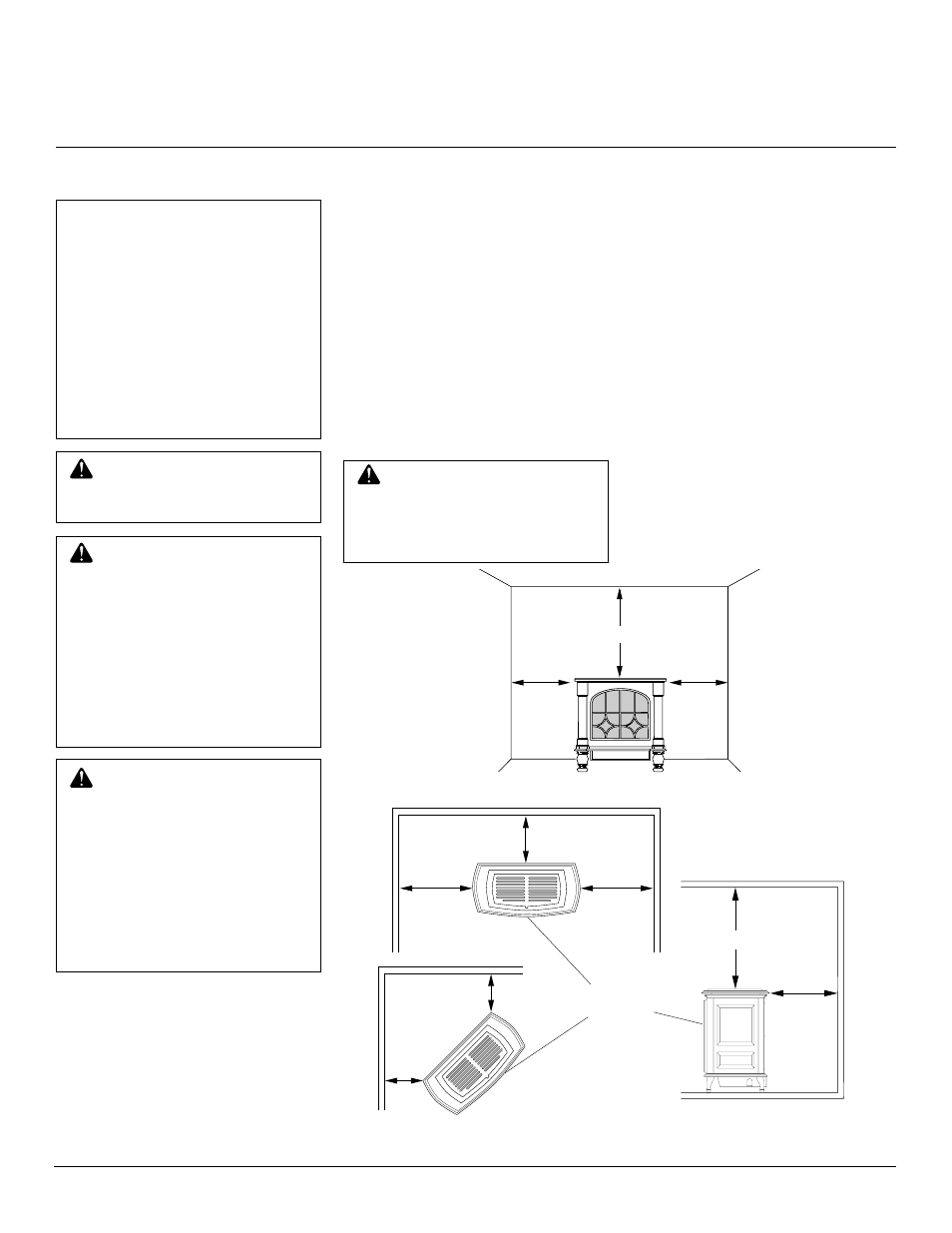Owner’s manual, Installation, Check gas type | Minimum wall and ceiling clearances (see figure 4) | Desa Tech SL30PT User Manual | Page 7 / 24