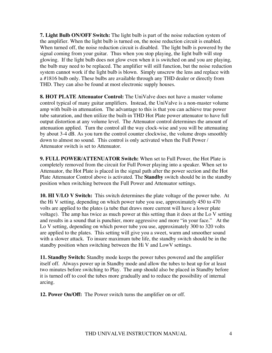 THD Electronics UniValve User Manual | Page 4 / 8