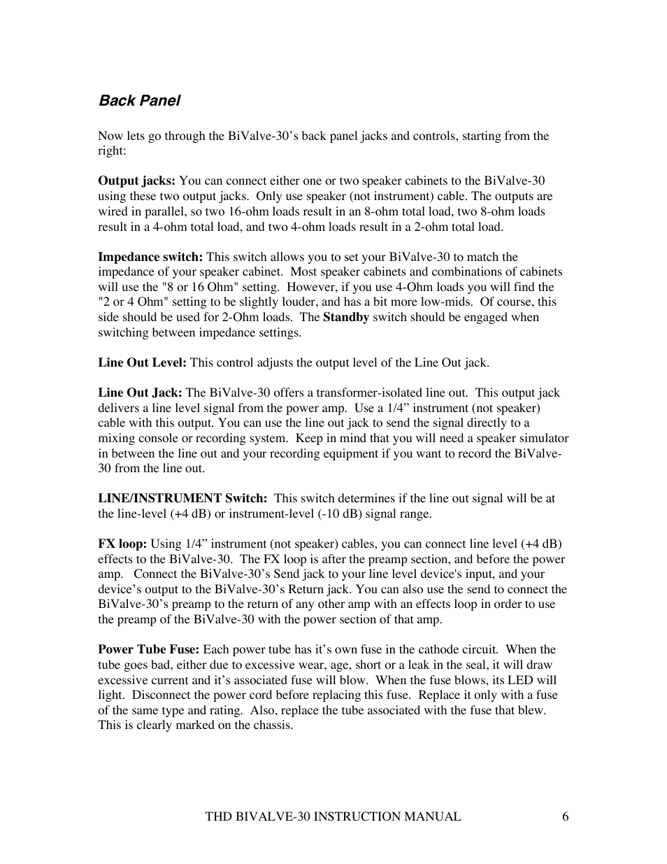 THD Electronics BiValve-30 User Manual | Page 6 / 8