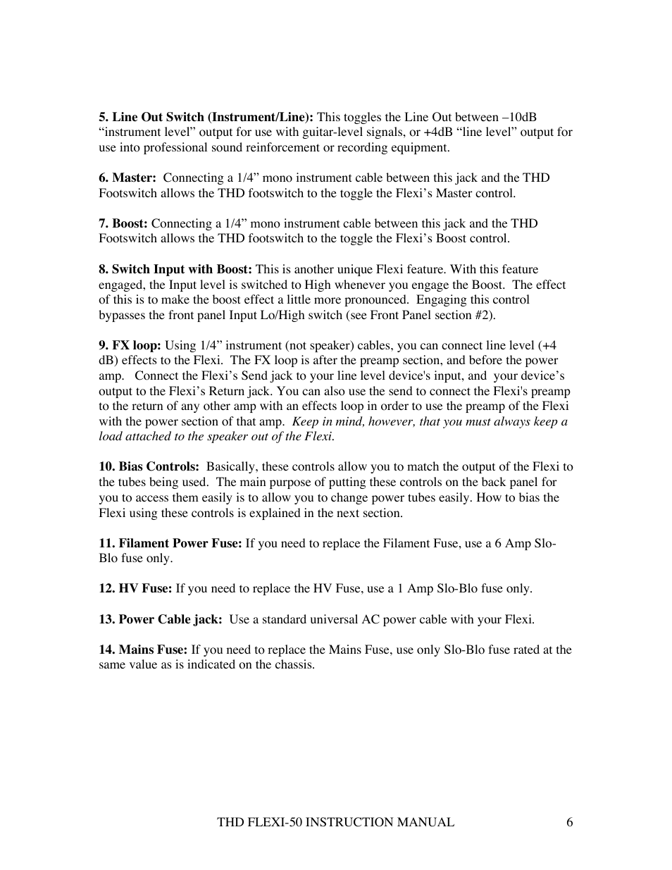 THD Electronics Flexi-50 User Manual | Page 6 / 11