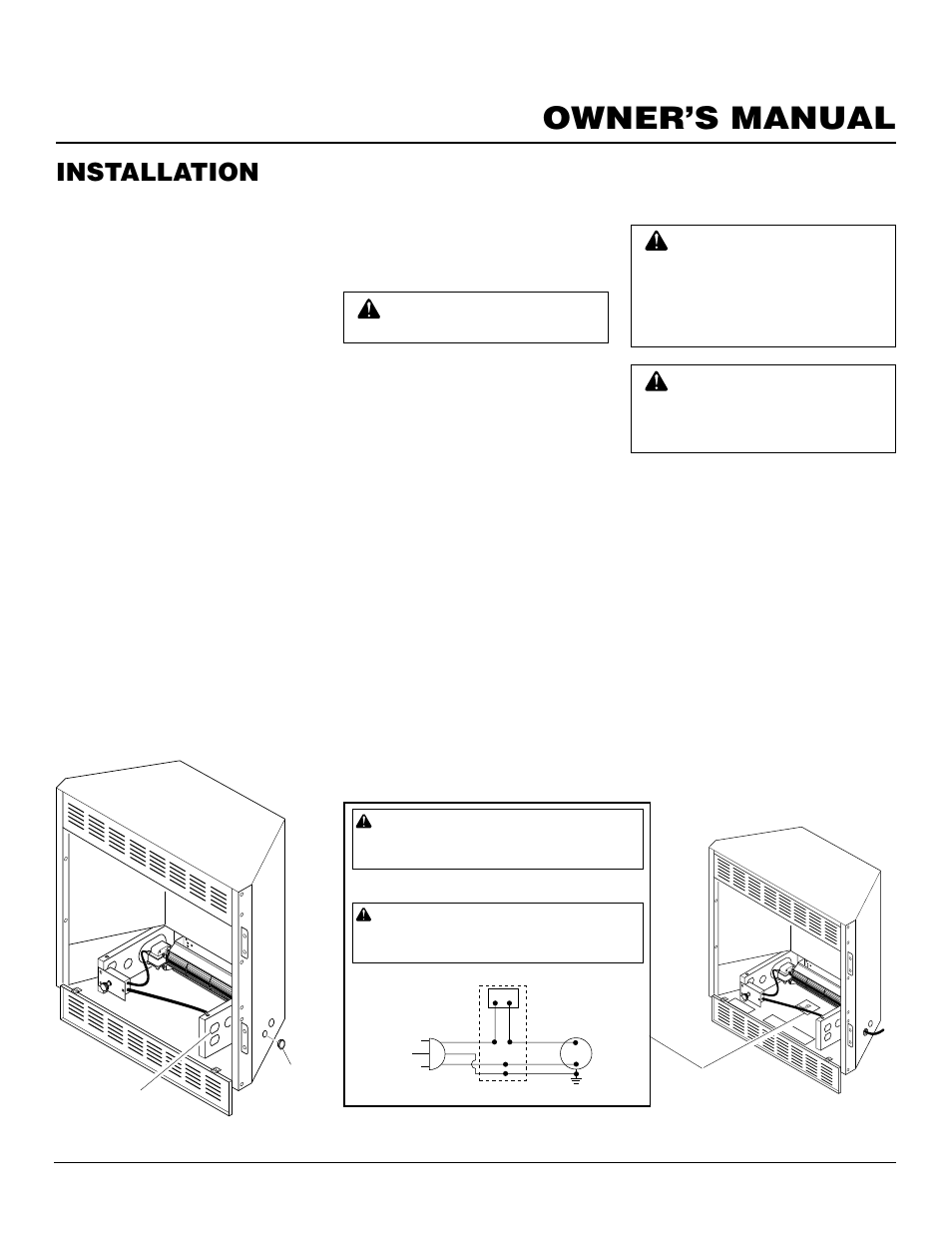 Owner’s manual, Installation, Continued | Operating the blower | Desa Tech CGEFP33PR User Manual | Page 11 / 38