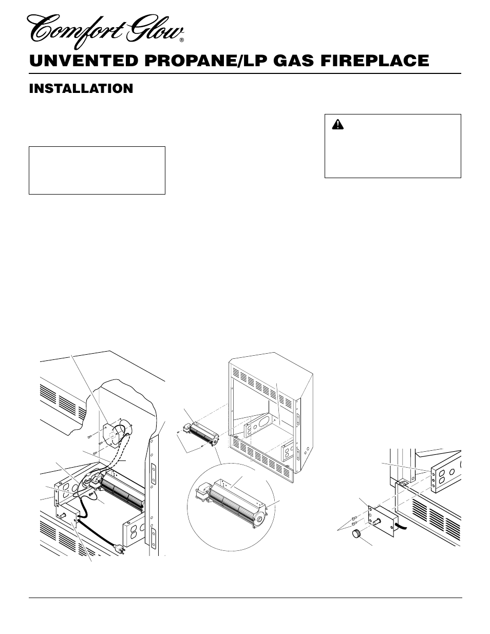 Unvented propane/lp gas fireplace, Installation, Continued | Desa Tech CGEFP33PR User Manual | Page 12 / 38