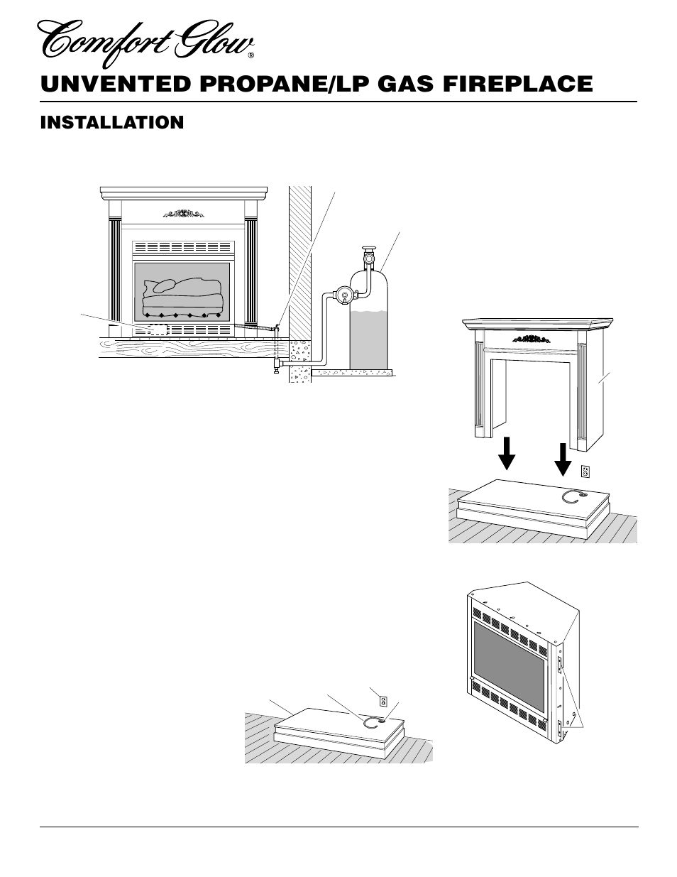 Unvented propane/lp gas fireplace, Installation, Continued | Desa Tech CGEFP33PR User Manual | Page 16 / 38