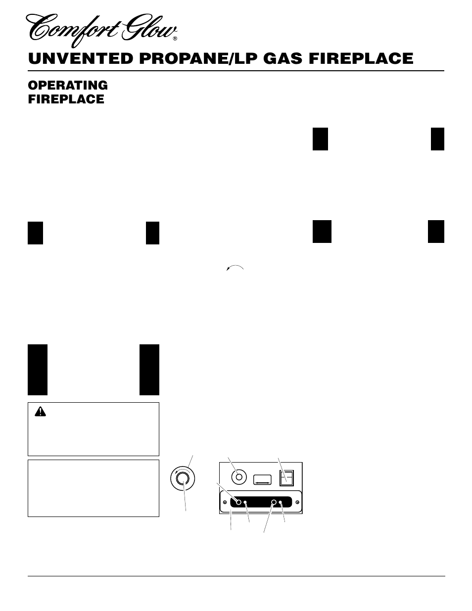 Unvented propane/lp gas fireplace, Operating fireplace, Continued | Desa Tech CGEFP33PR User Manual | Page 22 / 38