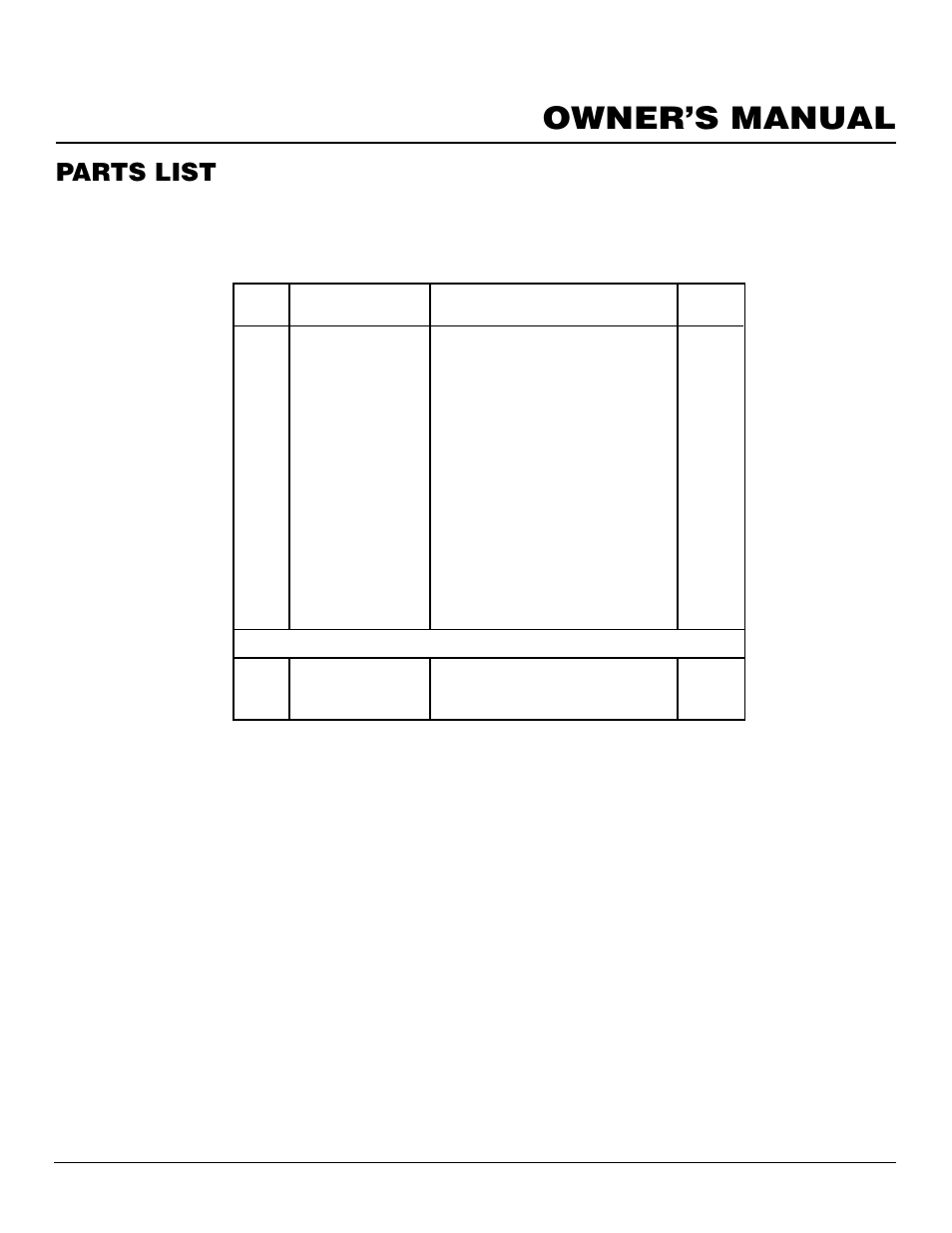 Owner’s manual, Parts list, Firebox | Desa Tech CGEFP33PR User Manual | Page 33 / 38