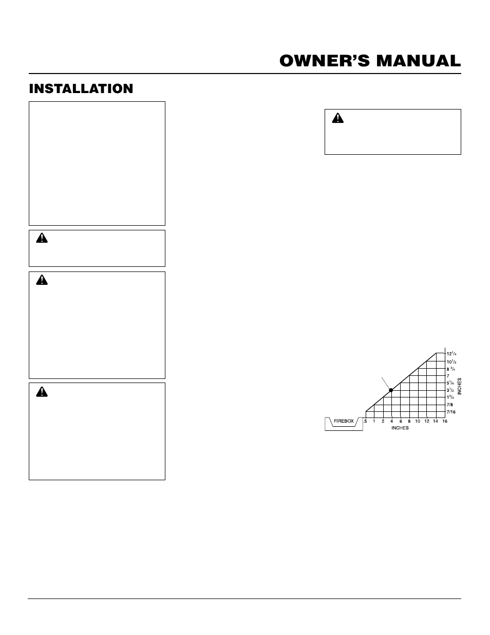 Owner’s manual, Installation | Desa Tech CGEFP33PR User Manual | Page 7 / 38