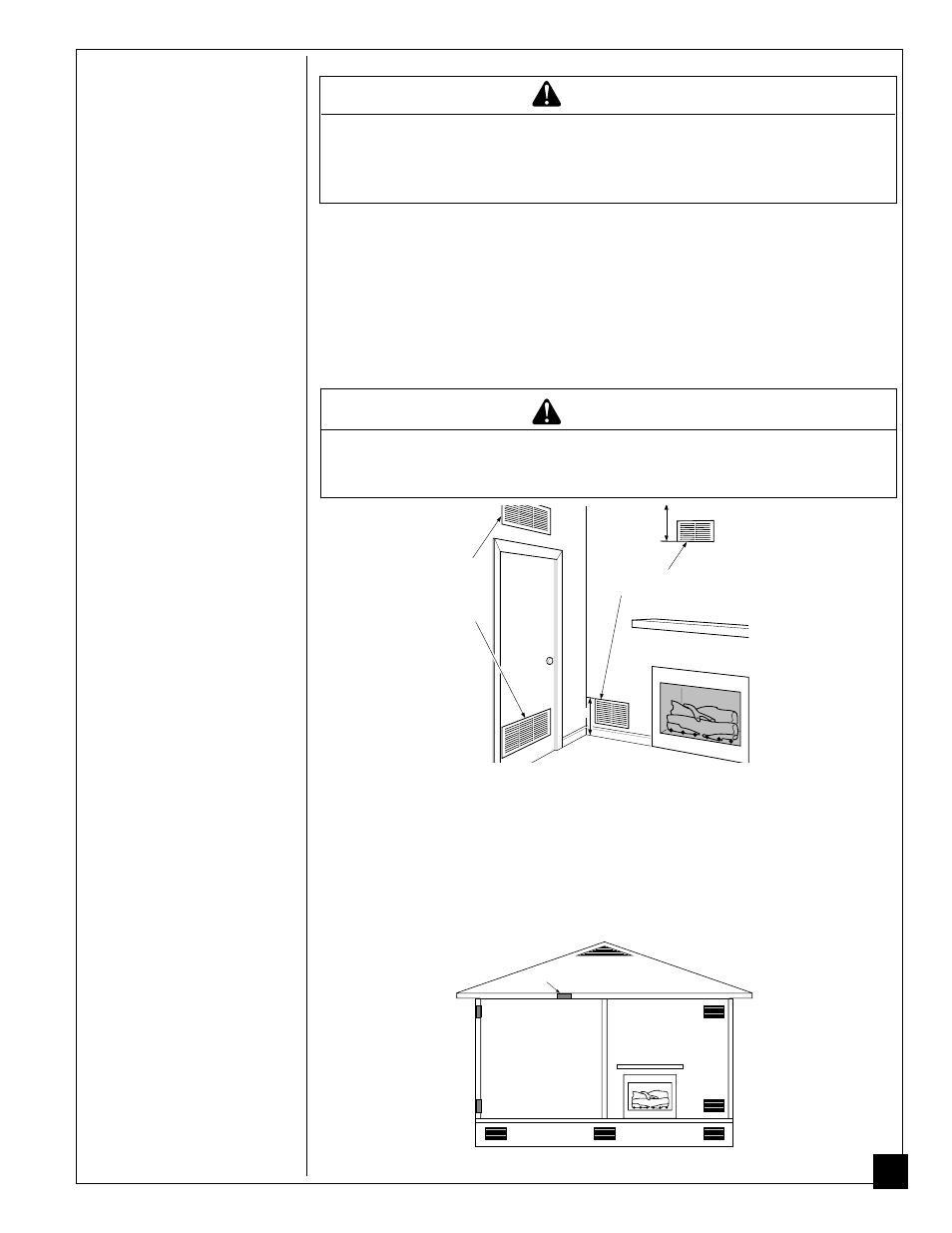 Air for combustion and ventilation, Warning, Continued | Ventilation air | Desa Tech CG3630PV User Manual | Page 7 / 36