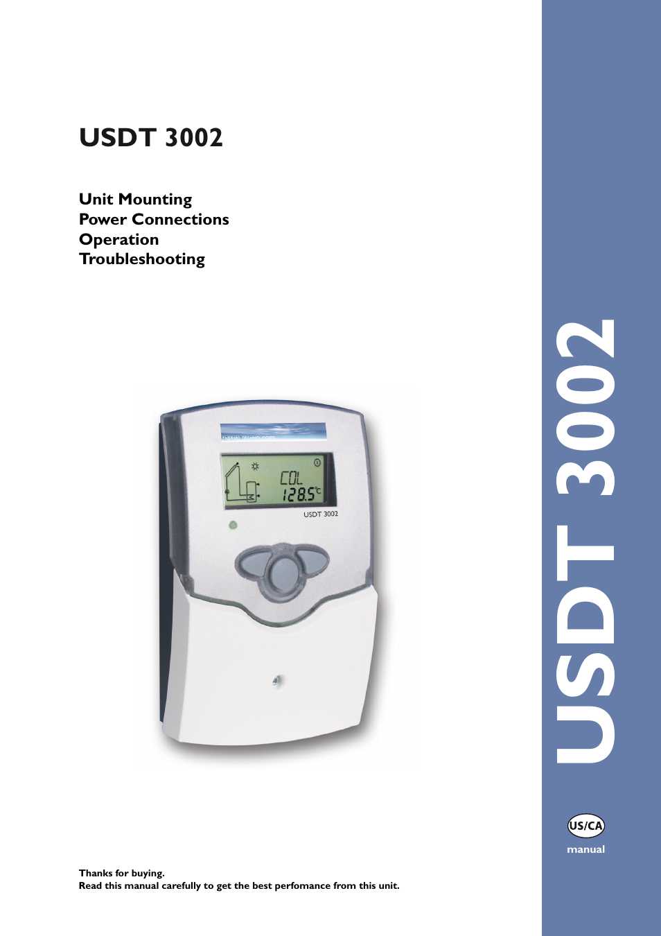 Thermo Technologies USDT 3002 User Manual | 16 pages