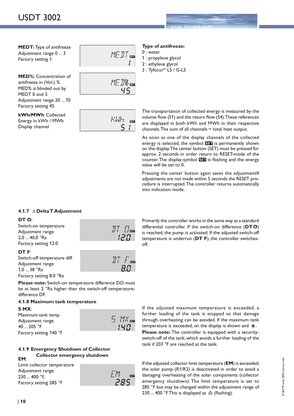 Usdt 3002 | Thermo Technologies USDT 3002 User Manual | Page 10 / 16