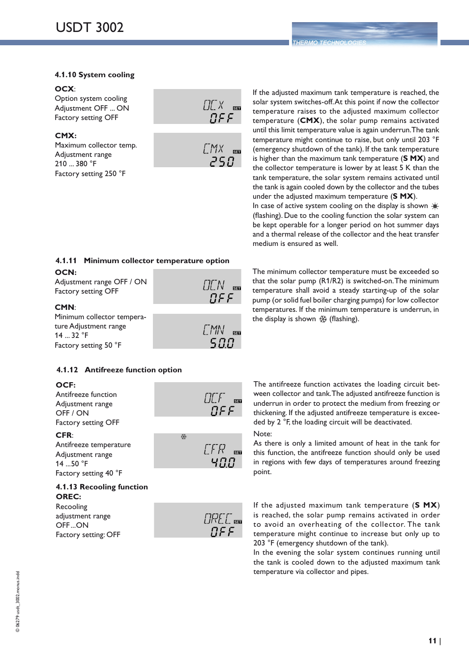 Usdt 3002 | Thermo Technologies USDT 3002 User Manual | Page 11 / 16