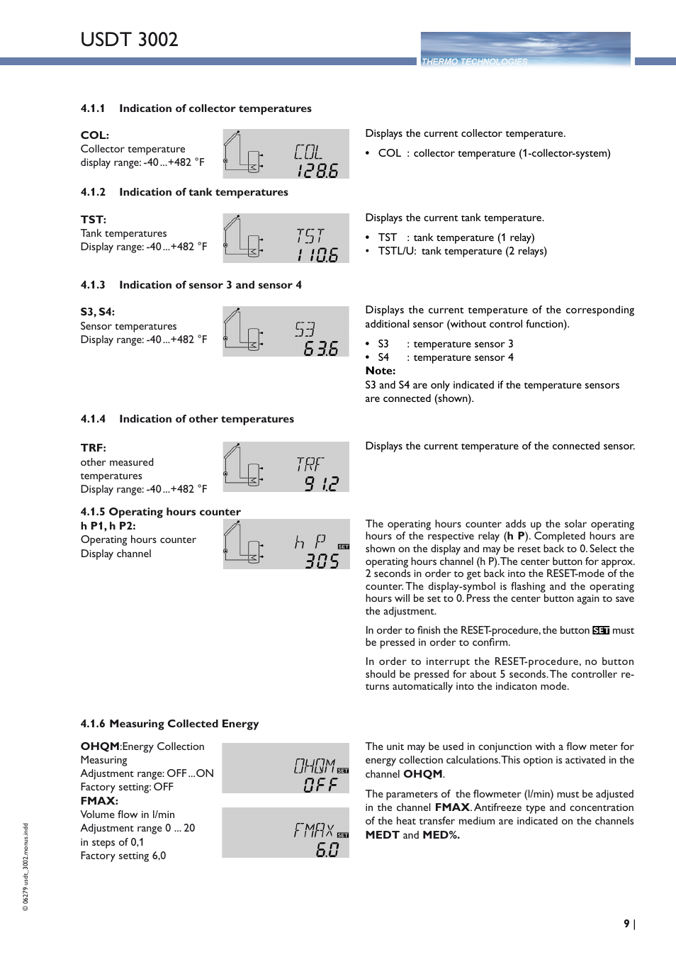 Usdt 3002 | Thermo Technologies USDT 3002 User Manual | Page 9 / 16