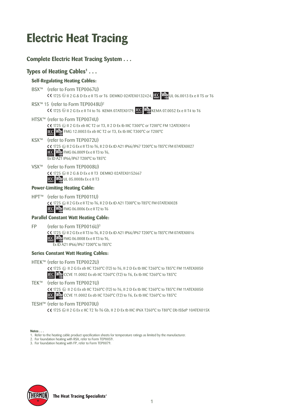 Electric heat tracing | Thermon Electric Heat Tracing User Manual | Page 2 / 12