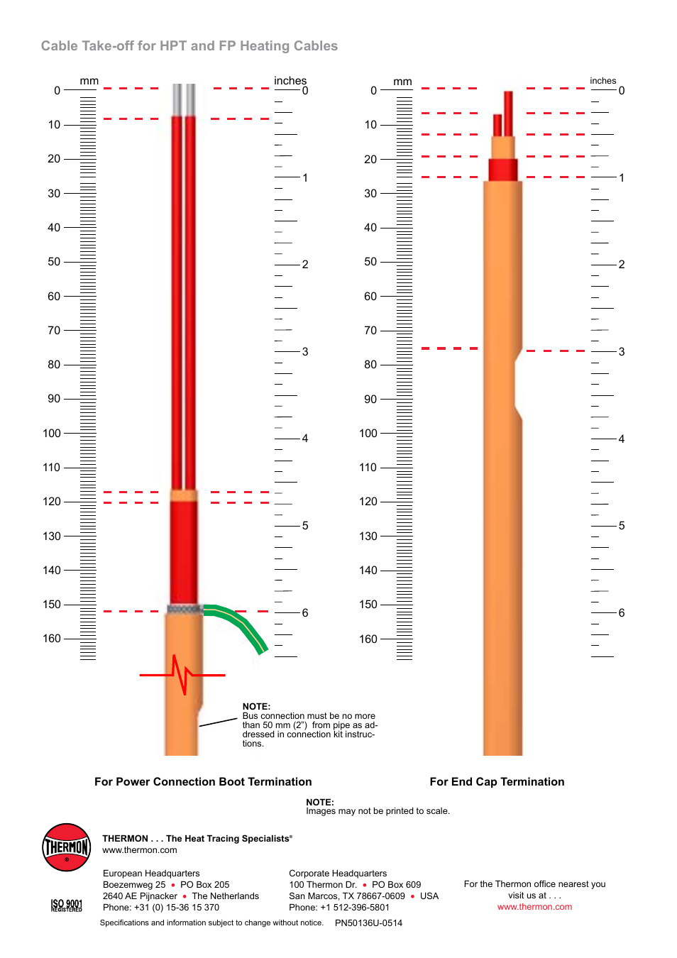 Cable take-off for hpt and fp heating cables | Thermon PETK User Manual | Page 7 / 7