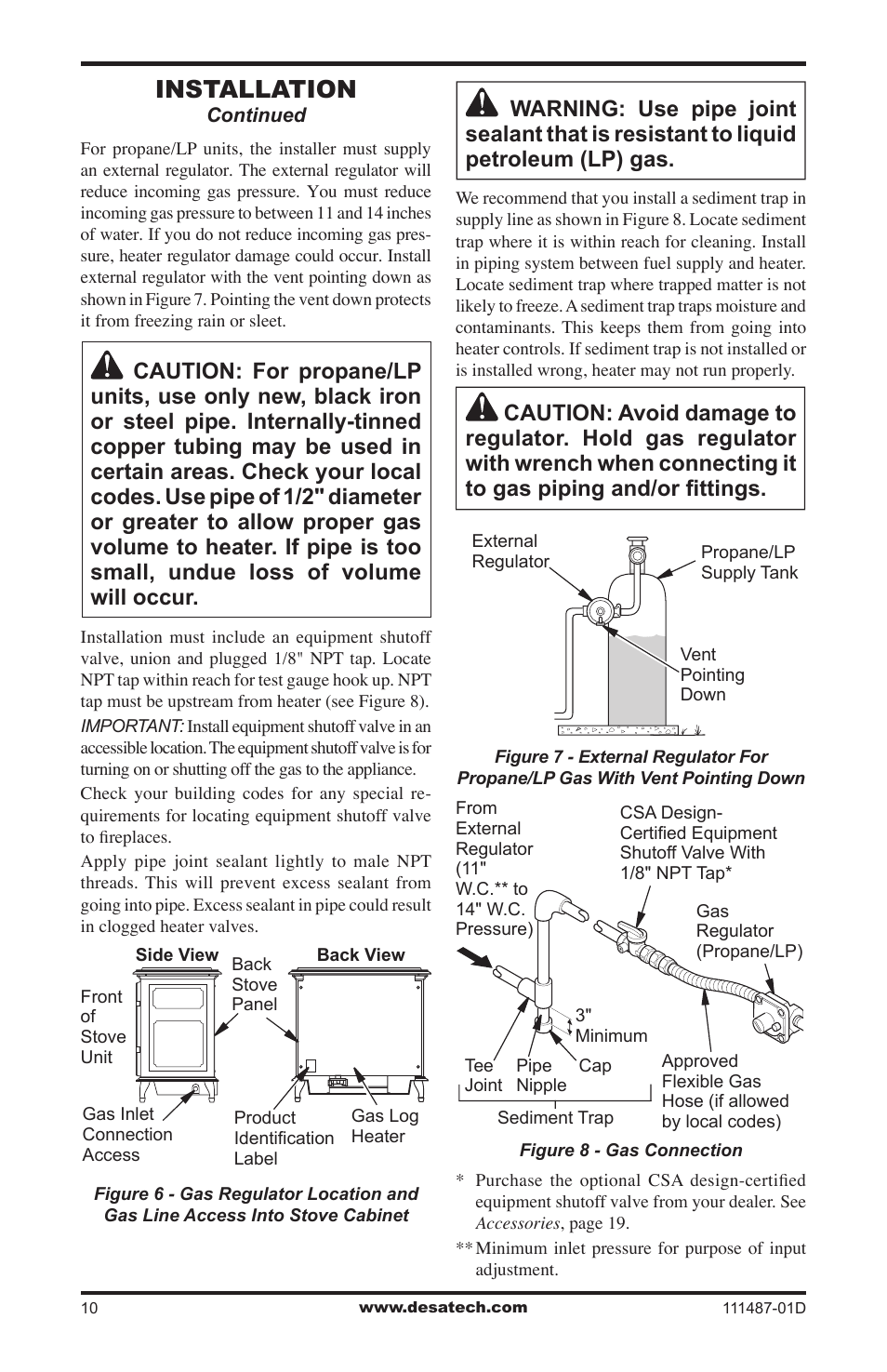 Installation | Desa Tech CSPBNT  EN User Manual | Page 10 / 24