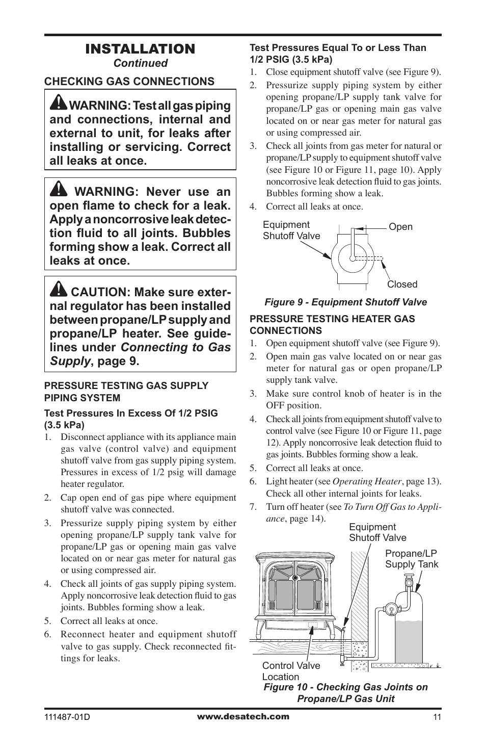 Installation | Desa Tech CSPBNT  EN User Manual | Page 11 / 24