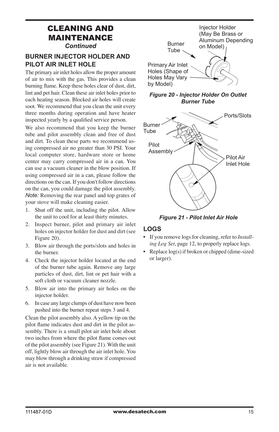 Cleaning and maintenance | Desa Tech CSPBNT  EN User Manual | Page 15 / 24