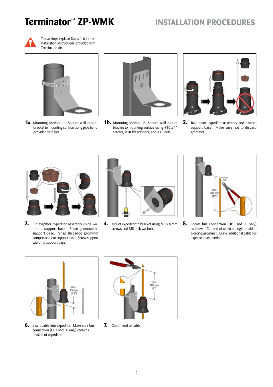 Terminator, Zp-wmk, Installation procedures | Thermon WMK Terminator User Manual | Page 3 / 4
