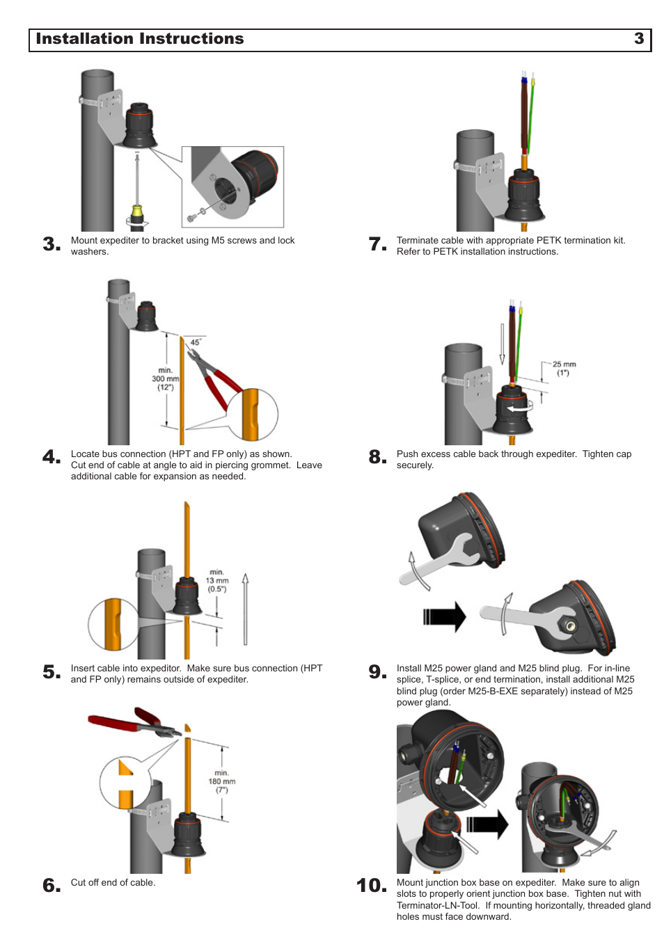 Installation instructions 3 | Thermon ZP-L-WP Terminator User Manual | Page 4 / 8