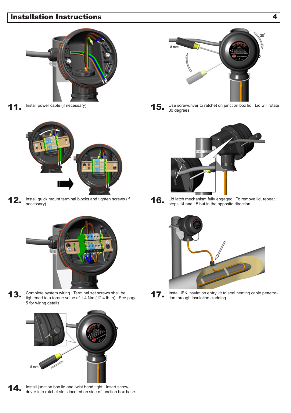 Installation instructions 4 | Thermon ZP-L-WP Terminator User Manual | Page 5 / 8