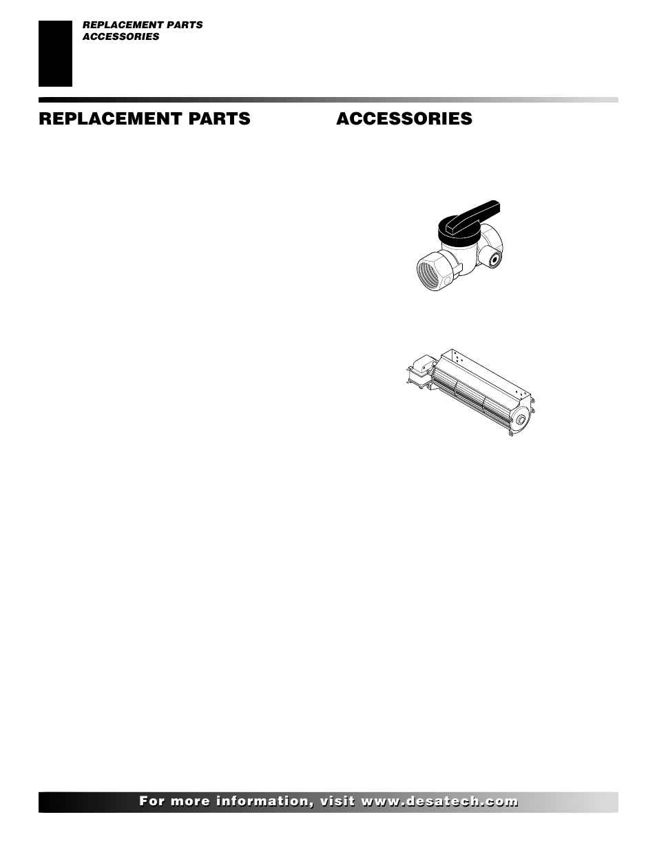 Replacement parts, Accessories | Desa Tech 107434-01C.pdf User Manual | Page 24 / 28