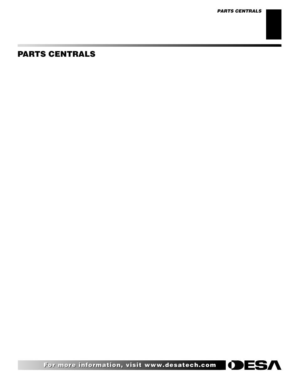 Parts centrals | Desa Tech 107434-01C.pdf User Manual | Page 27 / 28