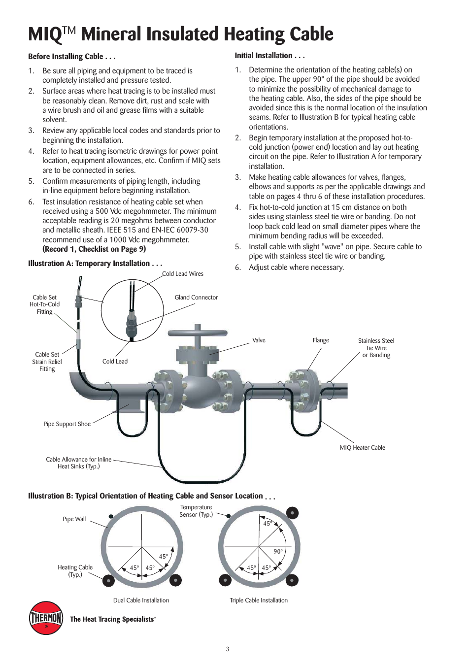 Mineral insulated heating cable | Thermon MIQ Mineral Insulated Heating Cable v.1 User Manual | Page 4 / 11