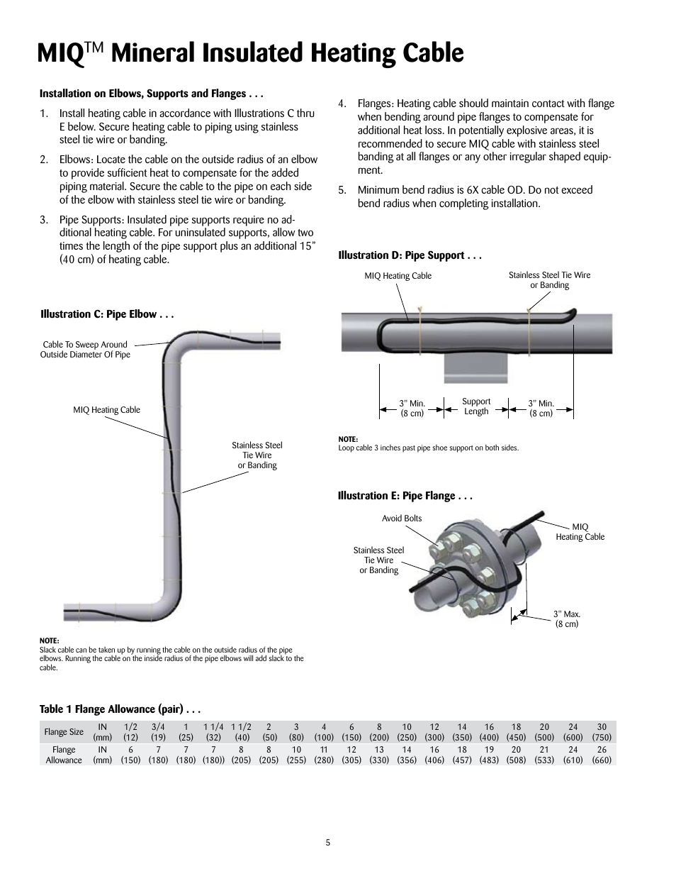 Mineral insulated heating cable | Thermon MIQ Mineral Insulated Heating Cable v.2 User Manual | Page 6 / 14