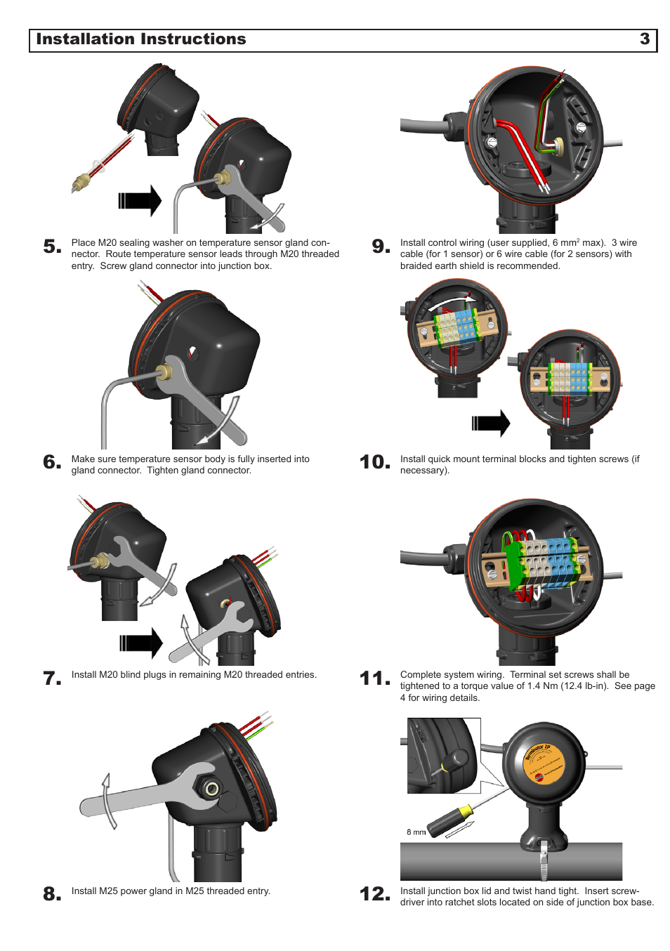 Installation instructions 3 | Thermon ZP-PTD100-XP Terminator User Manual | Page 4 / 8
