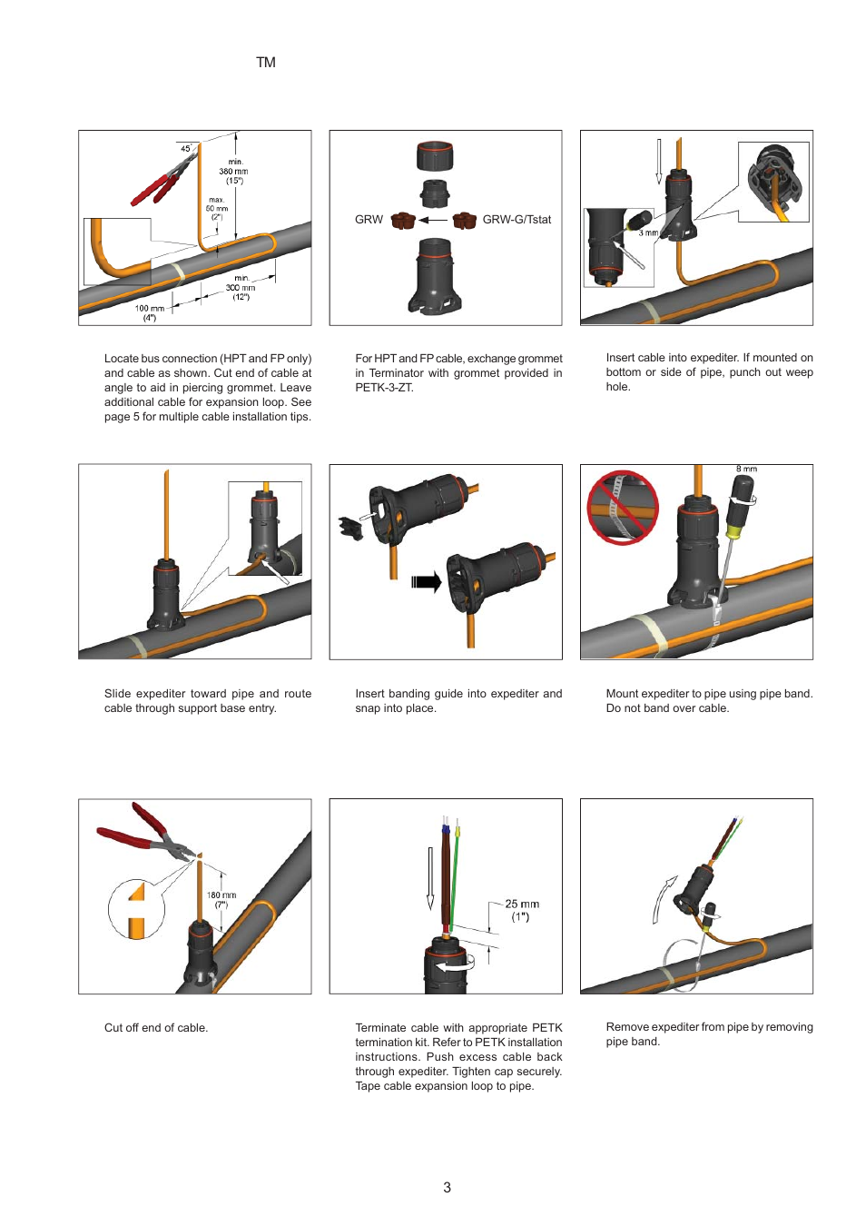 Terminator, Zt-p-xp, Installation procedures | Thermon ZT-P-XP User Manual | Page 3 / 8