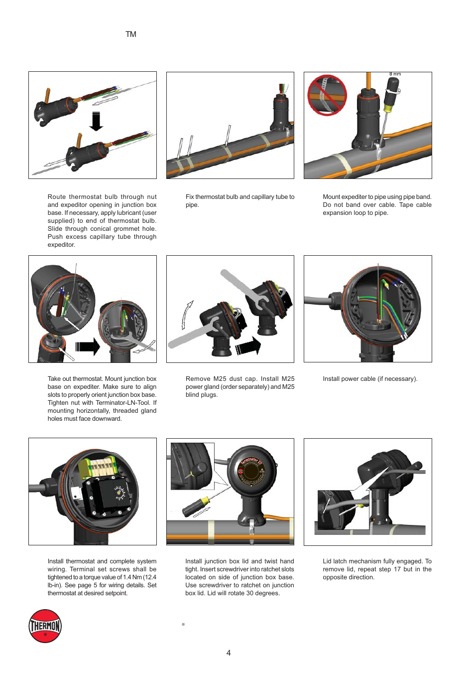 Terminator, Zt-p-xp, Installation procedures | Thermon ZT-P-XP User Manual | Page 4 / 8