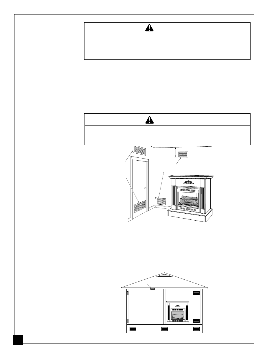 Air for combustion and ventilation, Warning, Continued | Ventilation air | Desa Tech CGF265NVA User Manual | Page 8 / 40