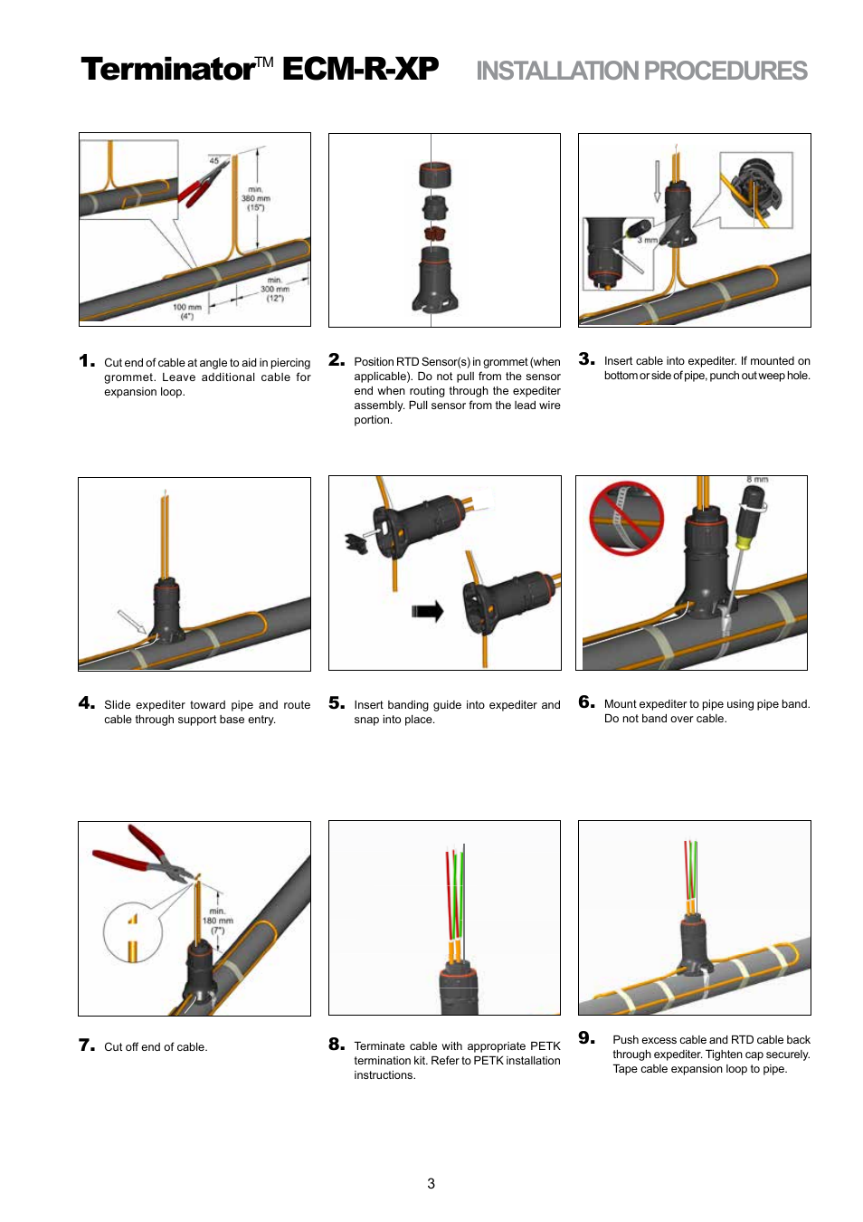 Terminator, Ecm-r-xp, Installation procedures | Thermon ECM-R-XP User Manual | Page 3 / 8