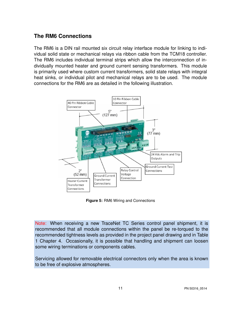 The rm6 connections | Thermon TraceNet TCM 18 User Manual | Page 15 / 96