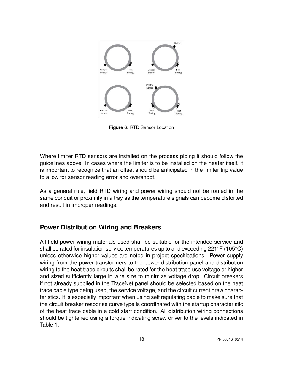 Power distribution wiring and breakers | Thermon TraceNet TCM 18 User Manual | Page 17 / 96