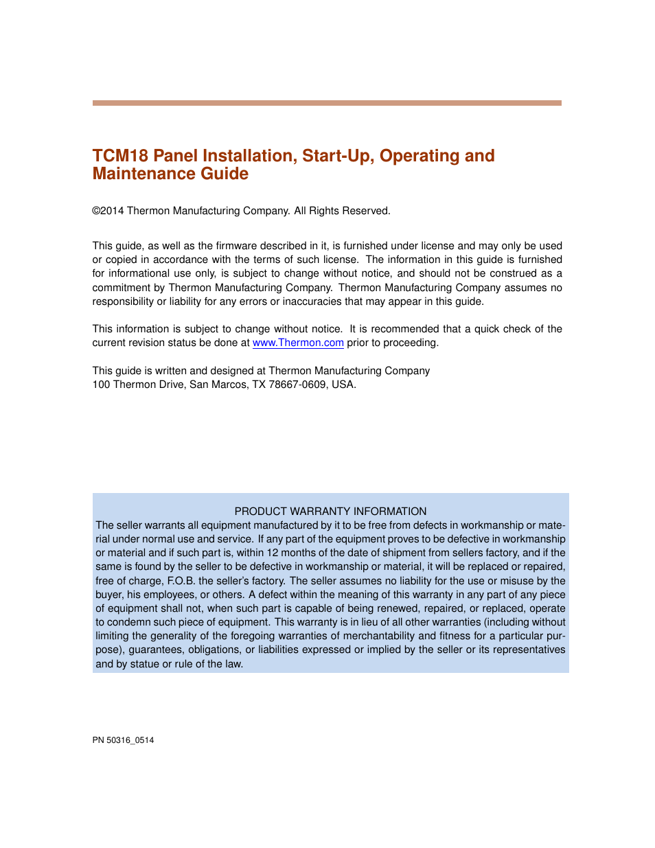 Thermon TraceNet TCM 18 User Manual | Page 2 / 96