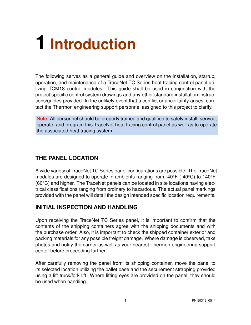 Introduction | Thermon TraceNet TCM 18 User Manual | Page 5 / 96