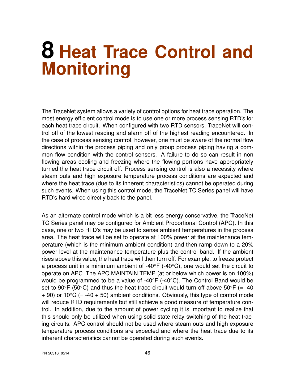 Heat trace control and monitoring | Thermon TraceNet TCM 18 User Manual | Page 50 / 96