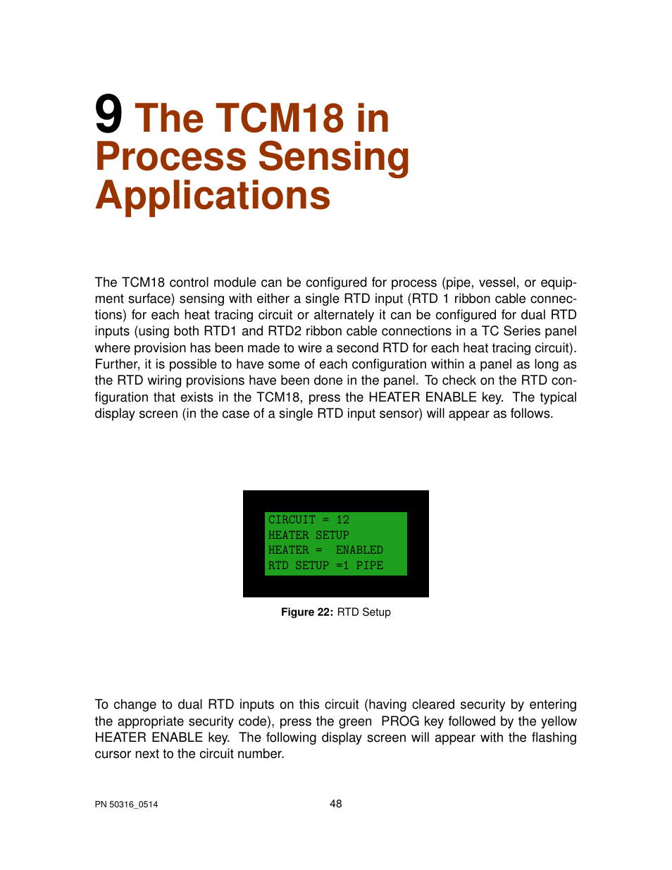 The tcm18 in process sensing applications | Thermon TraceNet TCM 18 User Manual | Page 52 / 96