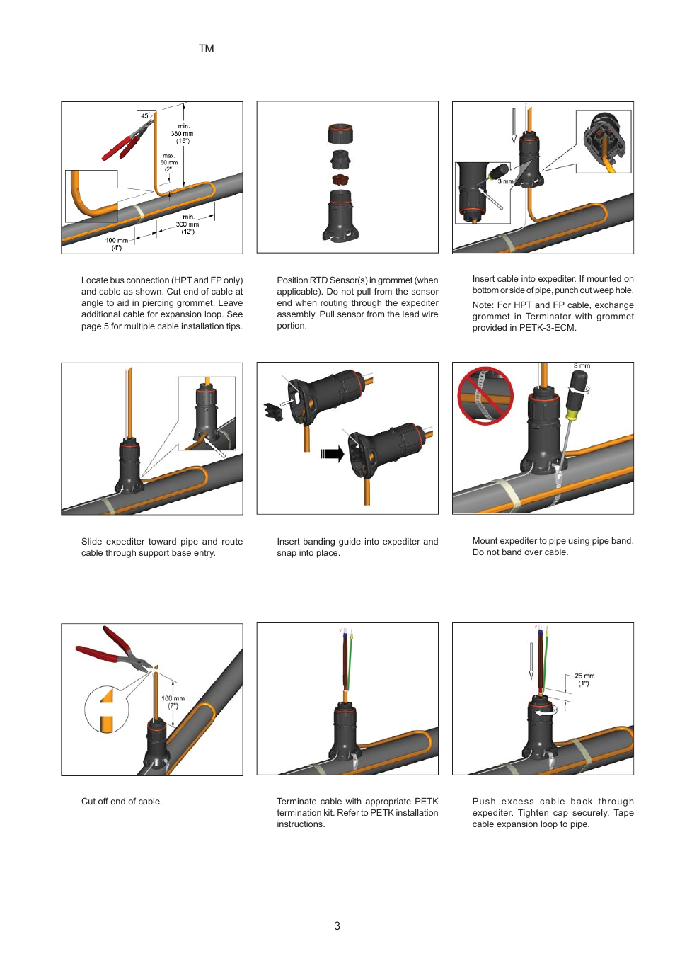 Terminator, Ecm-p-xp, Installation procedures | Thermon ECM-P-XP User Manual | Page 3 / 8