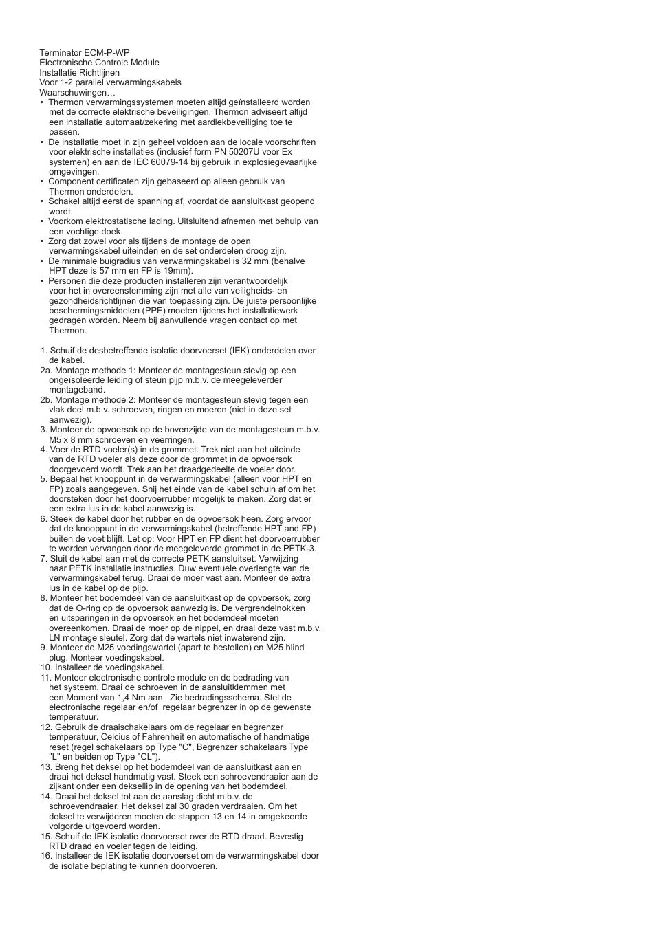 Thermon ECM-P-WP User Manual | Page 7 / 8