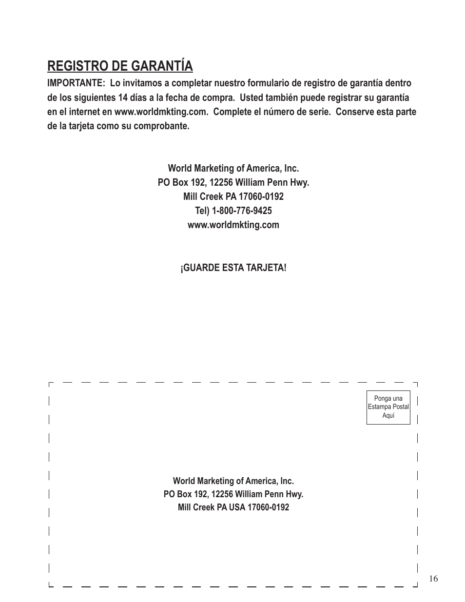 Registro de garantía | Desa Tech GCH480 User Manual | Page 34 / 54