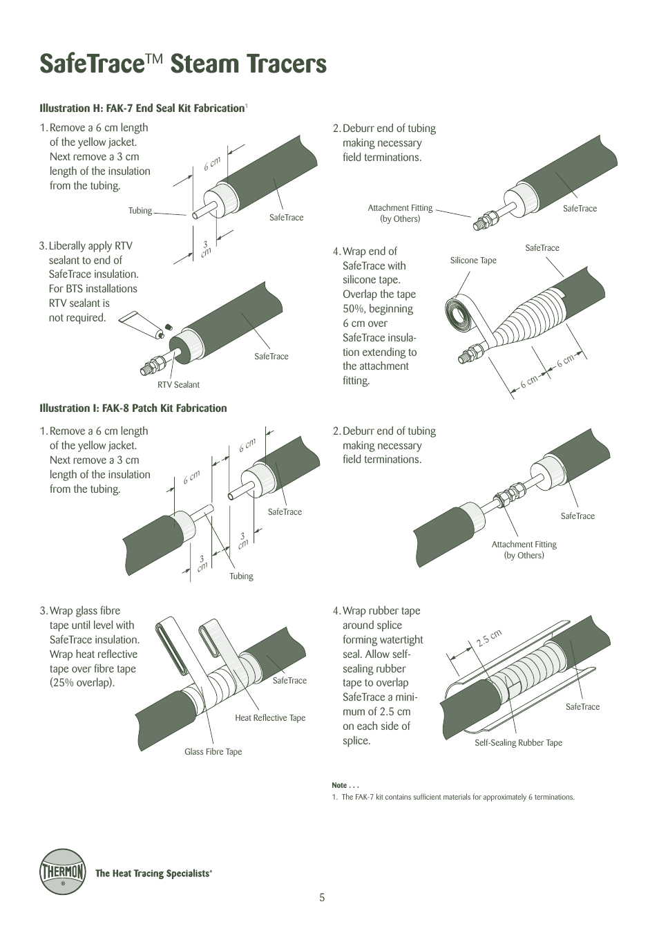 Safetrace, Steam tracers | Thermon SafeTrace Steam Tracers User Manual | Page 6 / 8