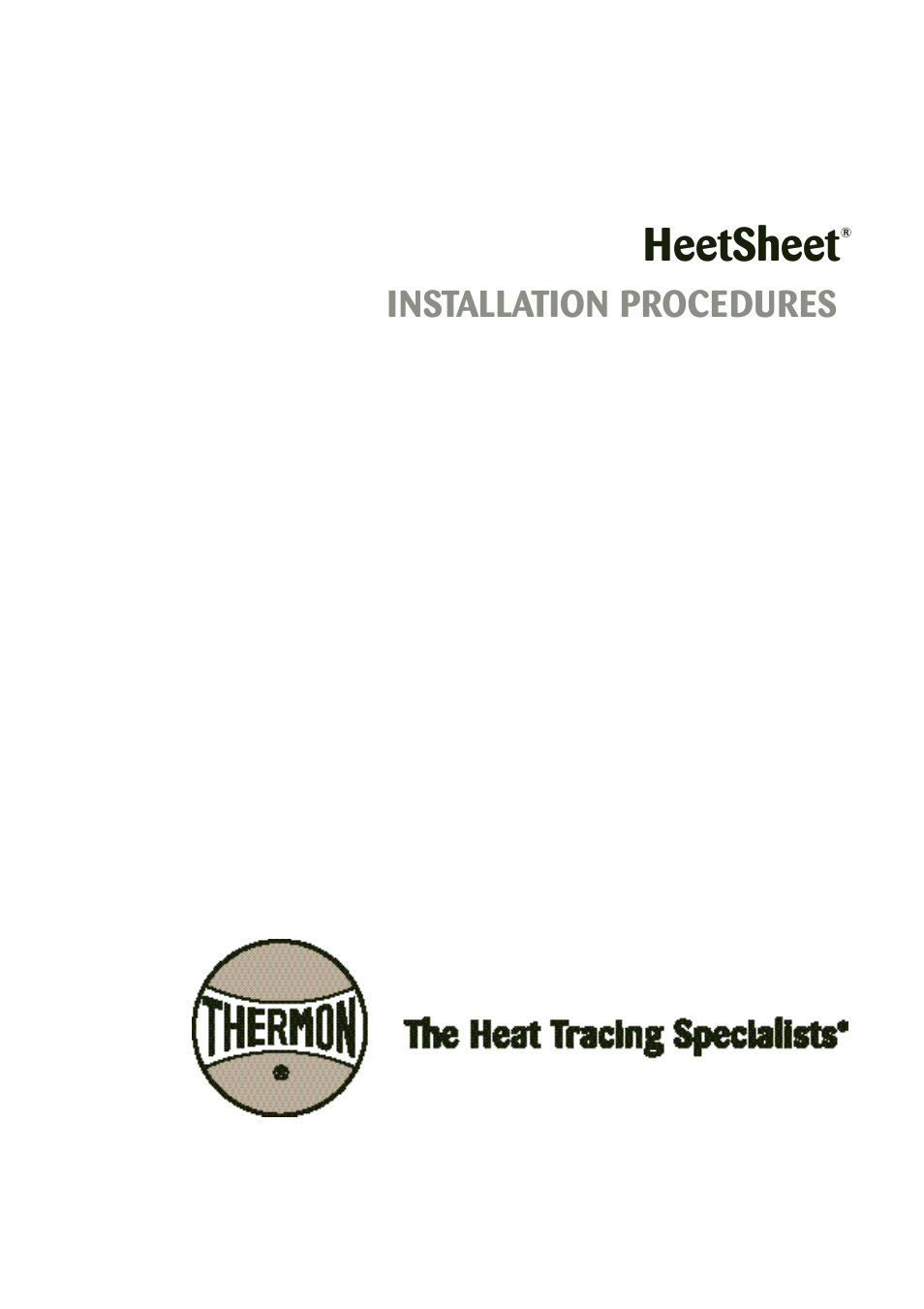 Thermon HeetSheet User Manual | 4 pages