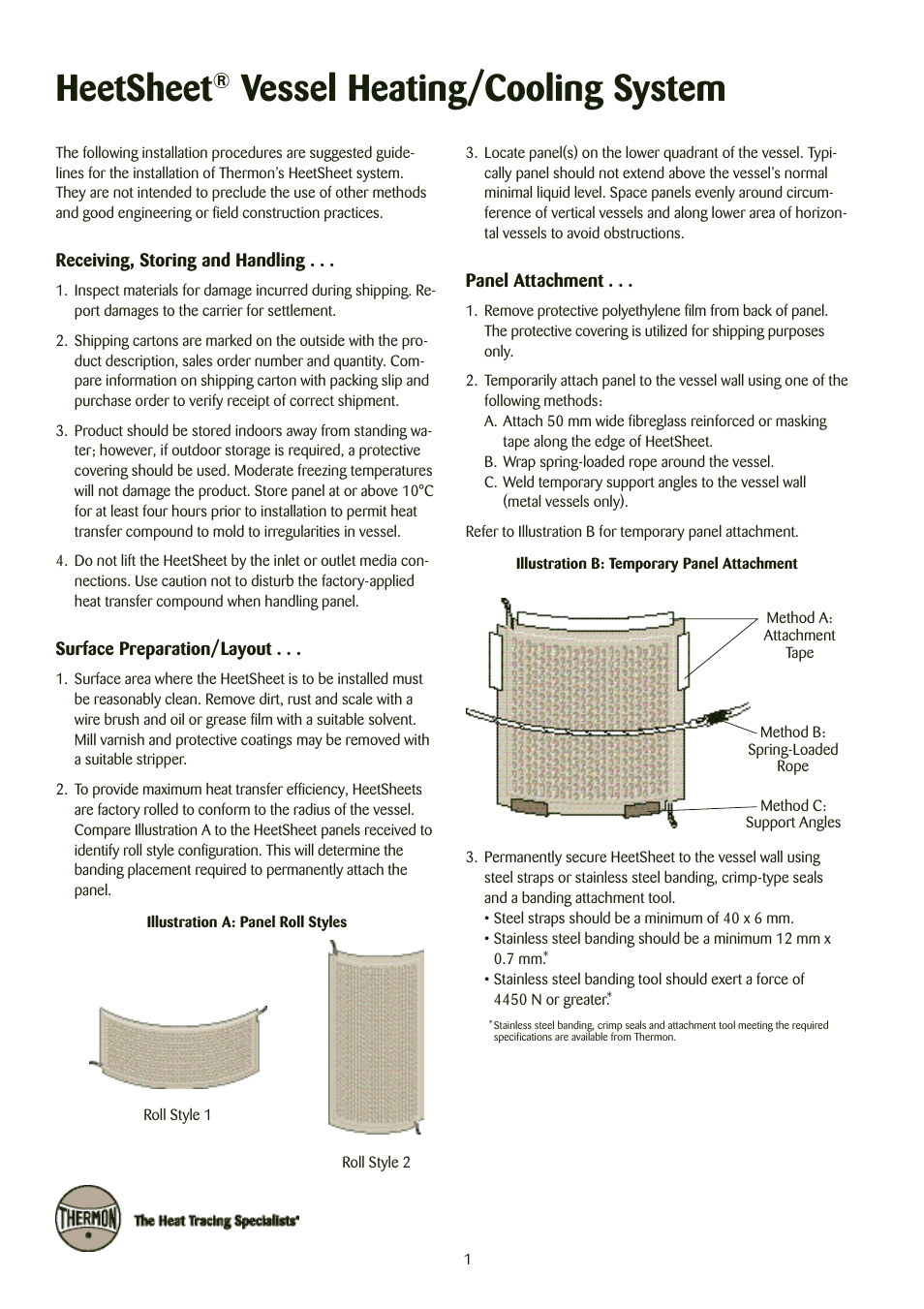 Heetsheet, Vessel heating/cooling system | Thermon HeetSheet User Manual | Page 2 / 4