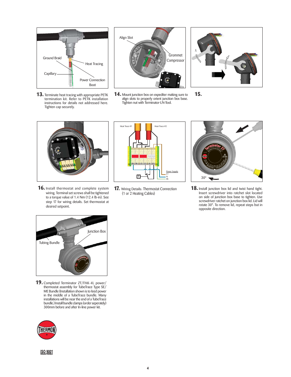 Installation procedures, Fo r us e as an ad just able co | Thermon FAK-4L Kit User Manual | Page 5 / 5